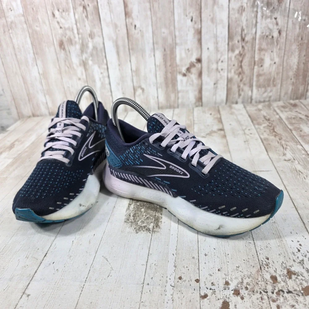 Brooks Glycerin GTS 20 Womens Running Shoes Navy Blue Lavender  Size 6